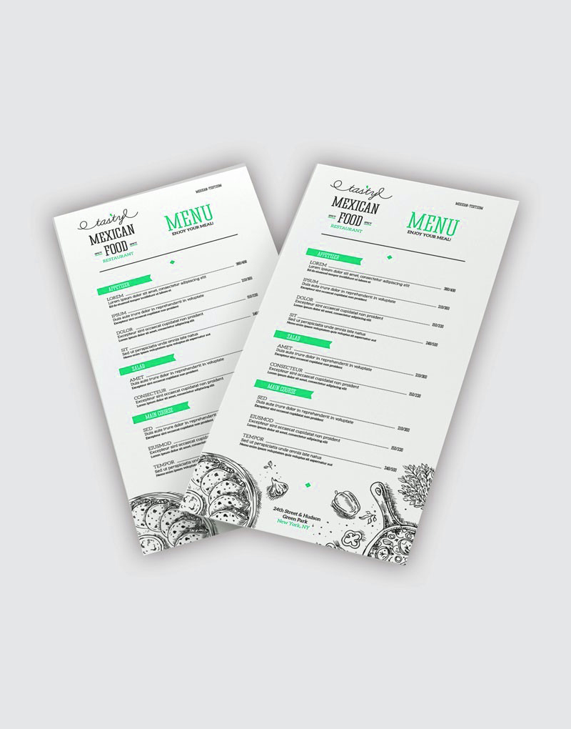 Menus - Set of 10