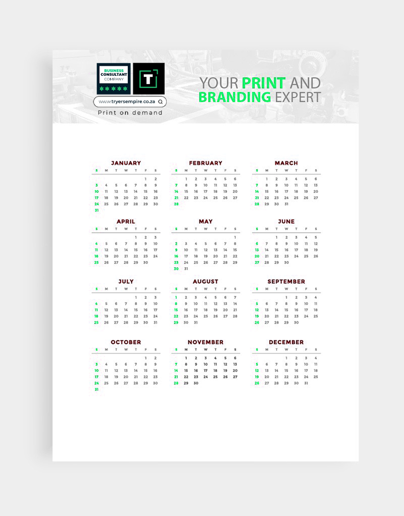 Poster Calendars - Set of 3